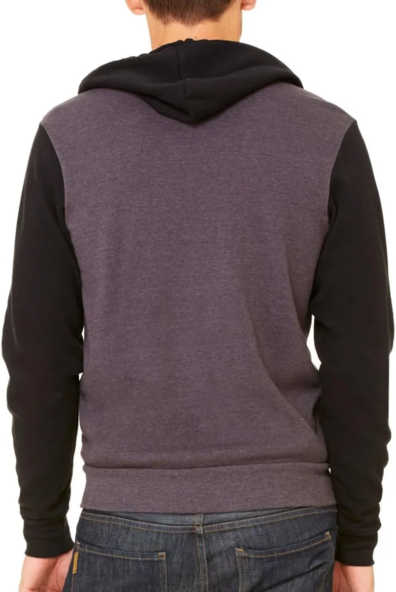 Bella & Canvas Men's 3739 Unisex Poly-Cotton Fleece Full-Zip Hoodie