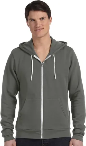 Bella & Canvas Men's 3739 Unisex Poly-Cotton Fleece Full-Zip Hoodie
