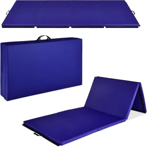 Best Choice Products 10ftx4ftx2in Folding Gym Mat 4-Panel Exercise Gymnastics Aerobics Workout Fitness Floor Mats w/Carrying Handles