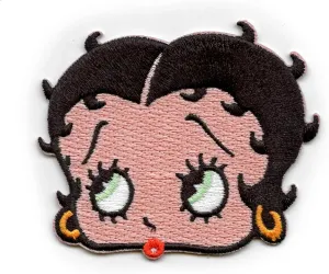 Betty Boop Head Shot Patch Cartoon Classic Icon Embroidered Iron On
