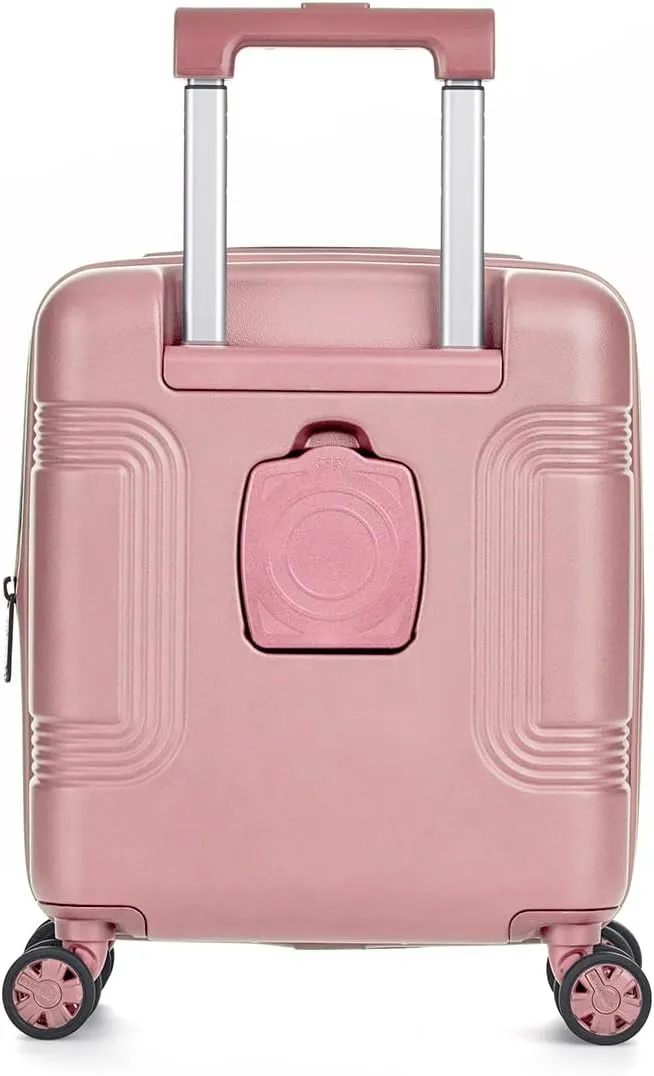 Biaggi Runway Hybrid Expandable Underseat Carry-On – Lightweight TSA-Approved Polycarbonate Travel Bag, Perfect for Getaways & Long Weekends (Expandable Underseater, Pink)