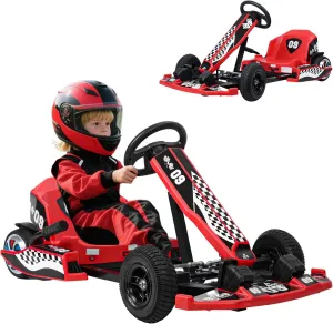 Bidbory Go Kart, Electric Drifting Go Kart Kids' Electric Vehicles with 350W Motor, 36V 16MPH