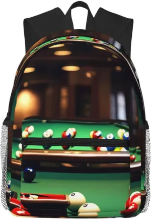 Billiard print Lightweight and comfortable backpack Casual Laptop Backpack for Travel Hiking