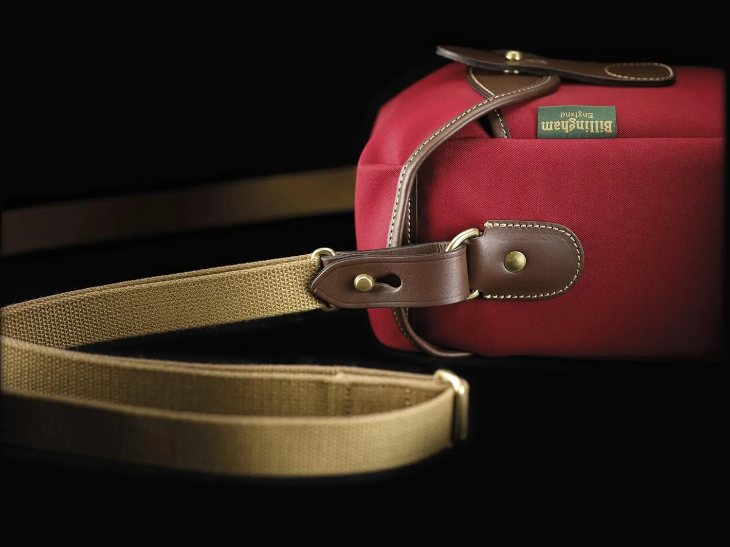 Billingham 72 Small Camera Bag (Burgundy Canvas/Chocolate Leather)