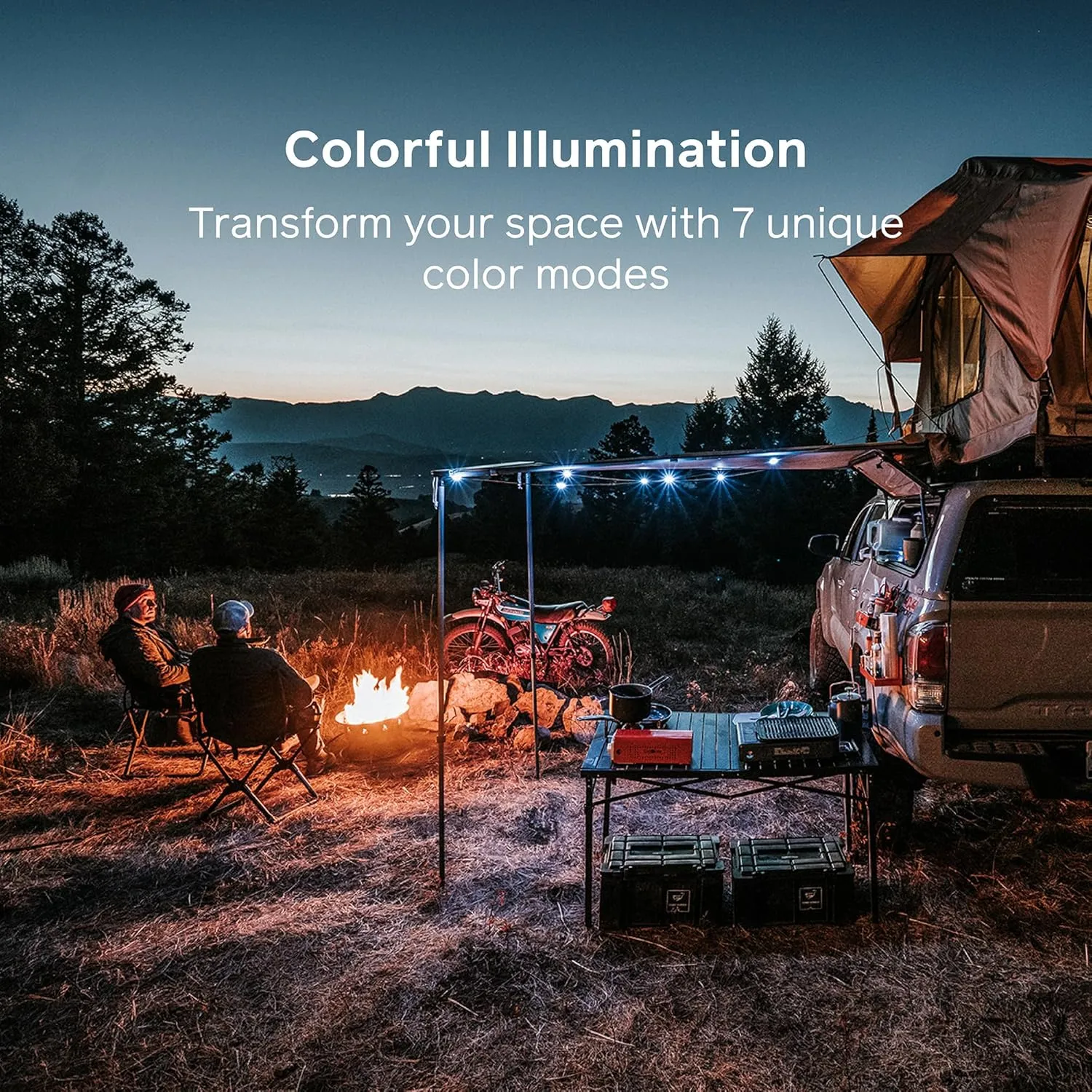 BioLite Solar String Rechargeable, Solar String Lights for Camping, Patio, and Travel, 44-Foot, Color