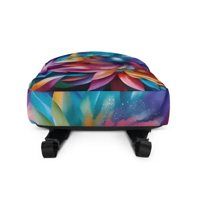 Blooming Backpack with Colorful Large Flowers