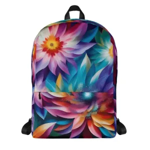 Blooming Backpack with Colorful Large Flowers