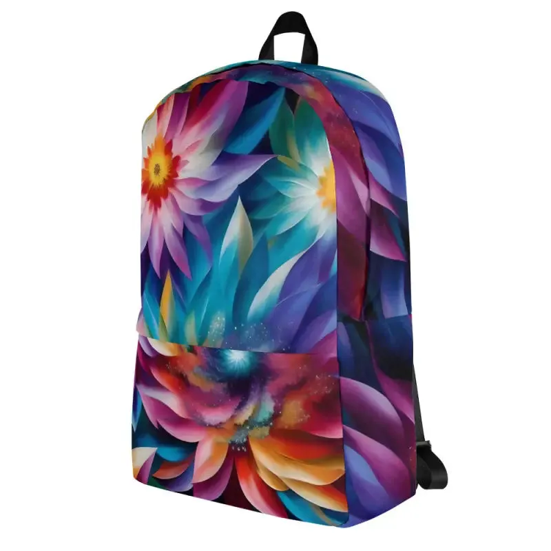 Blooming Backpack with Colorful Large Flowers