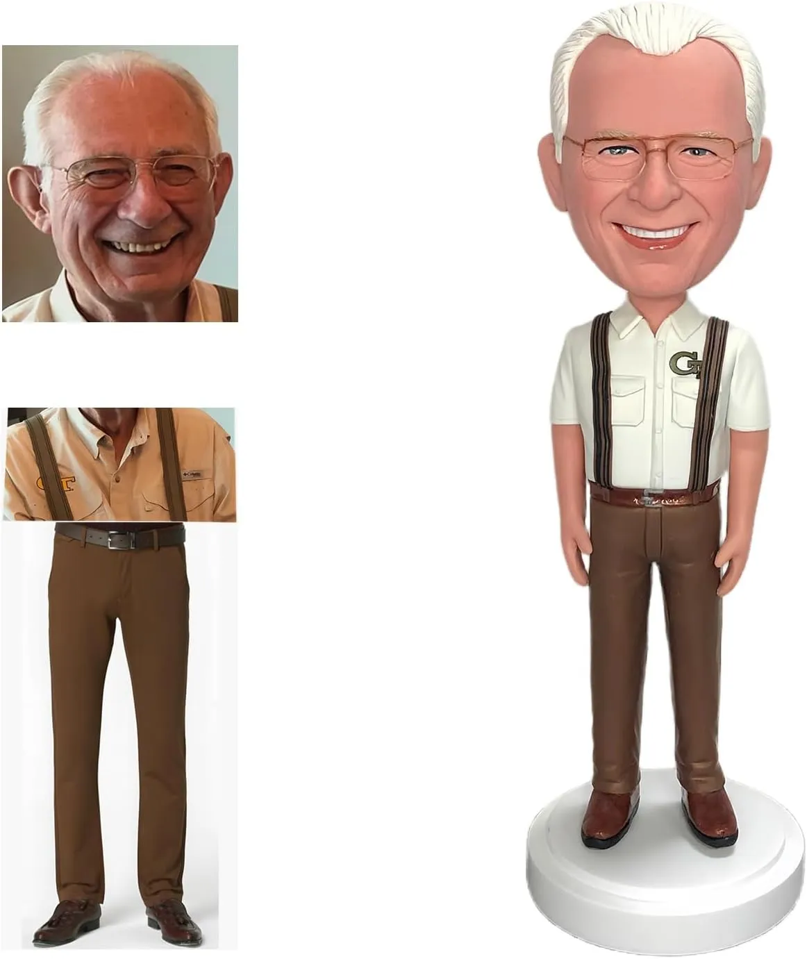 Bobbleheads - Grandfather/Boss/Father Action Figure | Personalized Gifts for Retirement, Father's Day & Employee Appreciation，Customize Based on Photos