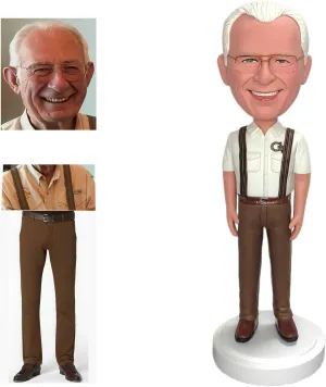 Bobbleheads - Grandfather/Boss/Father Action Figure | Personalized Gifts for Retirement, Father's Day & Employee Appreciation，Customize Based on Photos