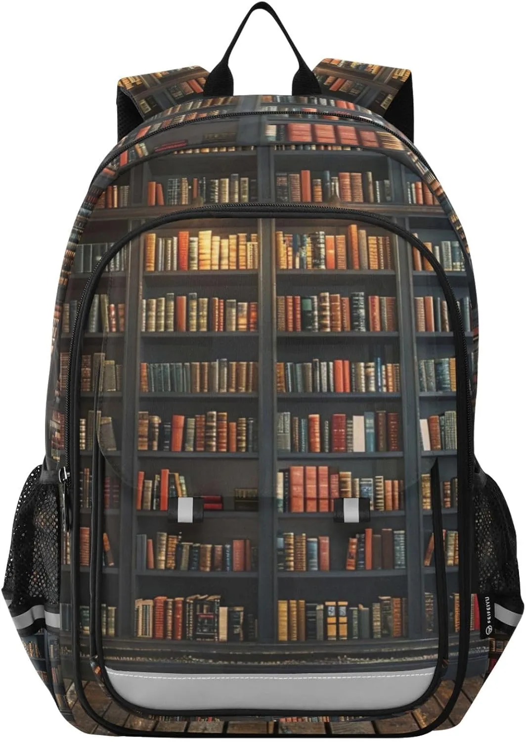 Bookshelf Full Of Books Old Library Print Backpack for Boys Middle-School Elementary Bookbags 20325041