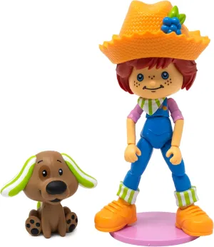 Boss Fight Studio Strawberry Shortcake Huckleberry Pie with Pupcake, Collectible Action Figure – Highly Articulated Fruity Scented Figurine with Accessories, Interchangeable Parts, and Stand – 1:12