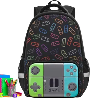 Boys Backpack For School Kids Backpack Game Schoolbag For Children Teens Elementary Middle College Student Bookbag Travel Rucksack Laptop Daypacks