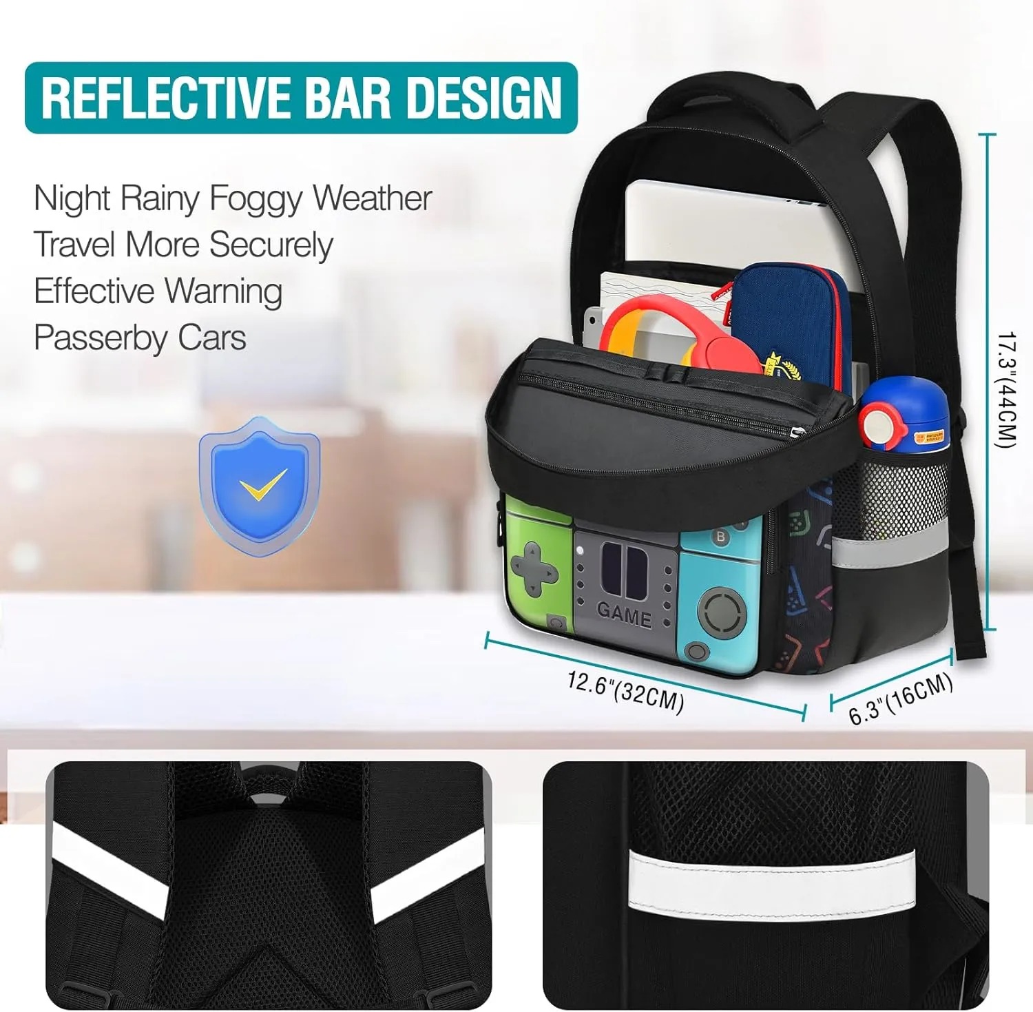 Boys Backpack For School Kids Backpack Game Schoolbag For Children Teens Elementary Middle College Student Bookbag Travel Rucksack Laptop Daypacks
