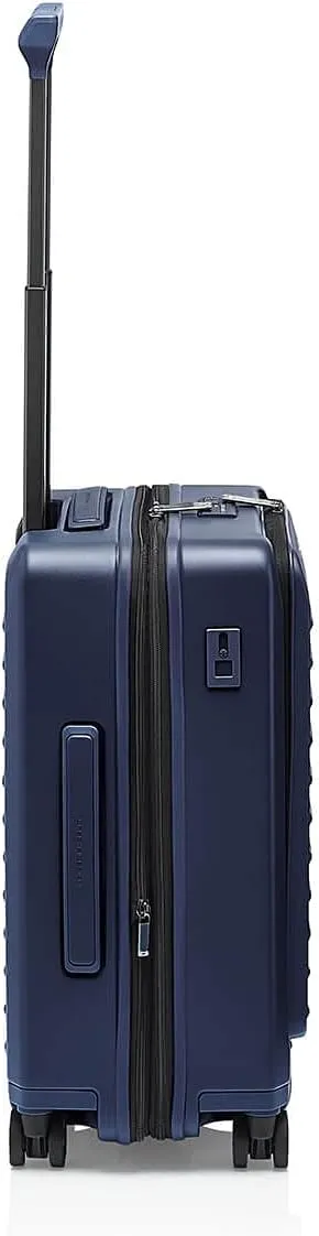 Bric's PORSCHE DESIGN 21" Spinner Expandable Carry-On Luggage - 15" Laptop Compartment - Roadster Travel Hardside Suitcase - Dark Blue Matte