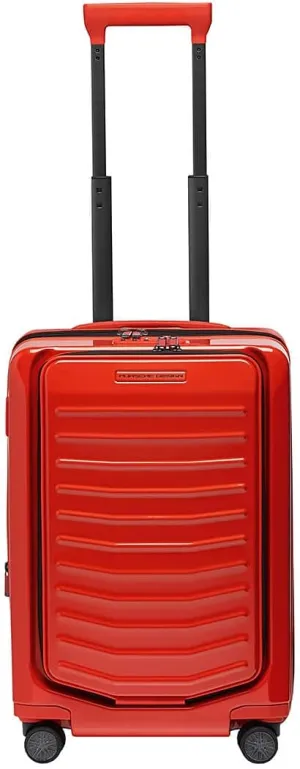 Bric's PORSCHE DESIGN 21" Spinner Expandable Carry-On Luggage - 15" Laptop Compartment - Roadster Travel Hardside Suitcase - Lava Orange