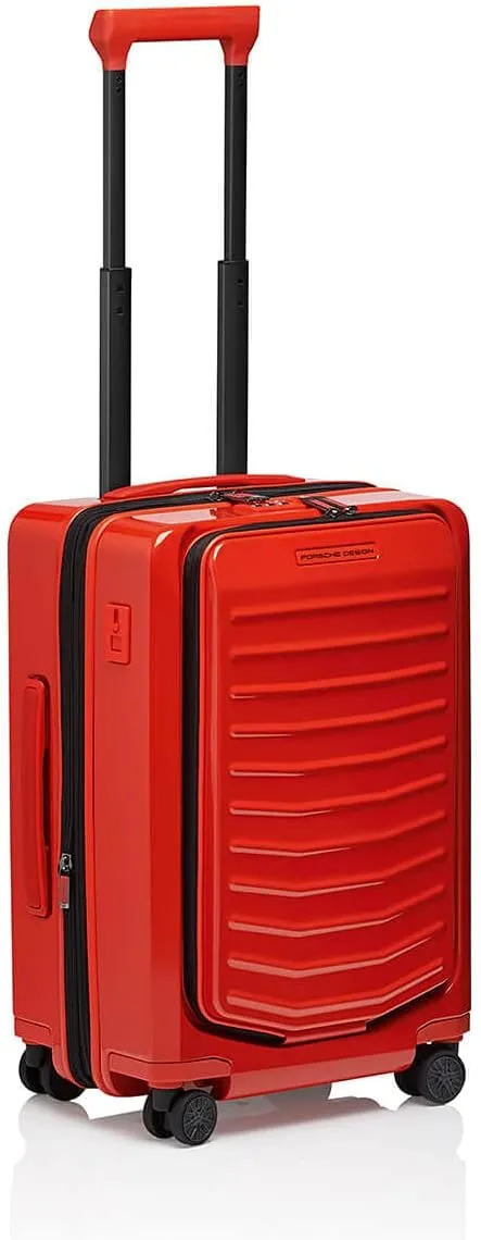 Bric's PORSCHE DESIGN 21" Spinner Expandable Carry-On Luggage - 15" Laptop Compartment - Roadster Travel Hardside Suitcase - Lava Orange