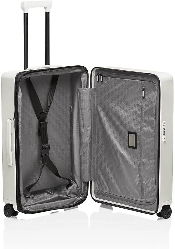 Bric's PORSCHE DESIGN 27 inch Expandable Spinner Luggage - Expandable Depth of 1.5" - Hardside Travel Suitcase - Roadster Collection - White