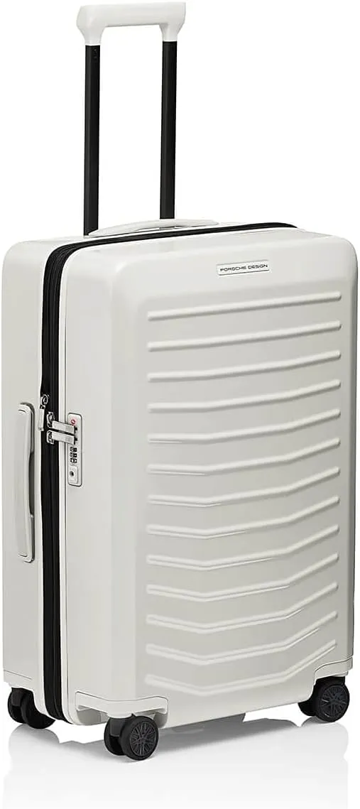 Bric's PORSCHE DESIGN 27 inch Expandable Spinner Luggage - Expandable Depth of 1.5" - Hardside Travel Suitcase - Roadster Collection - White