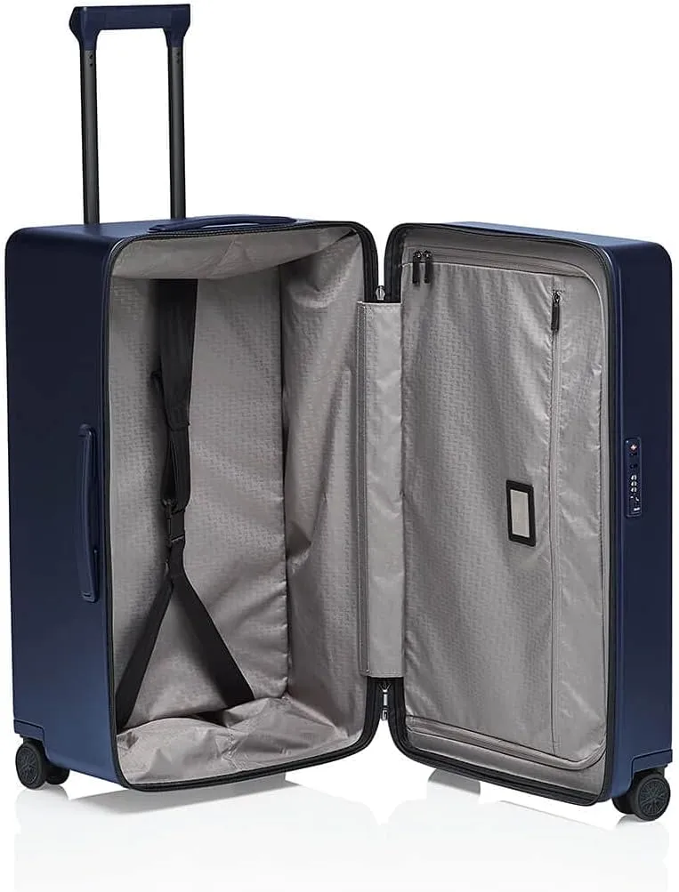 Bric's PORSCHE DESIGN 29 Inch Spinner Trunk - Hardside Luggage - 29" H x 17" W x 15.5" D Volume - Travel Suitcase with Wheels - Roadster Collection - Dark Blue Matte