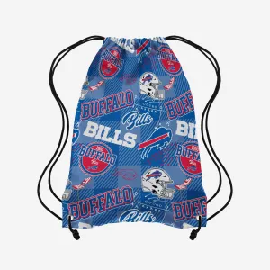 Buffalo Bills Thematic Repeat Print Drawstring Backpack