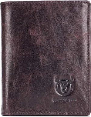BULLCAPTAIN Large Capacity Genuine Leather Bifold Wallet/Credit Card Holder for Men with 15 Card Slots QB-027