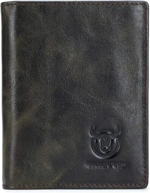 BULLCAPTAIN Large Capacity Genuine Leather Bifold Wallet/Credit Card Holder for Men with 15 Card Slots QB-027