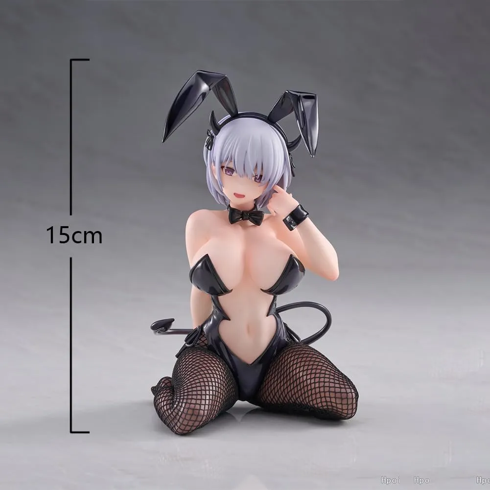 Bunny Girl NONO Figure Sitting Position Anime Girl Figure 5.9" Handmade Original Painting Action Figure Collections Desktop Decoration Ornaments