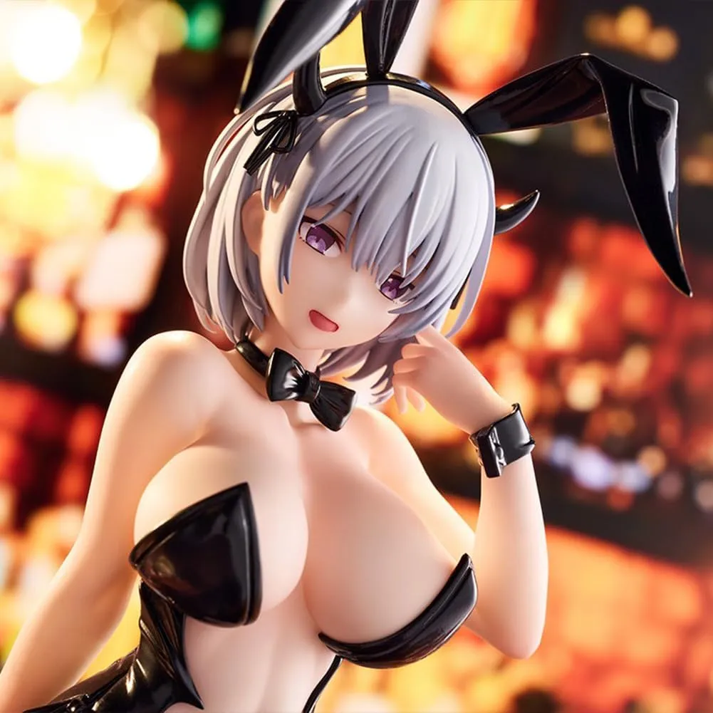 Bunny Girl NONO Figure Sitting Position Anime Girl Figure 5.9" Handmade Original Painting Action Figure Collections Desktop Decoration Ornaments