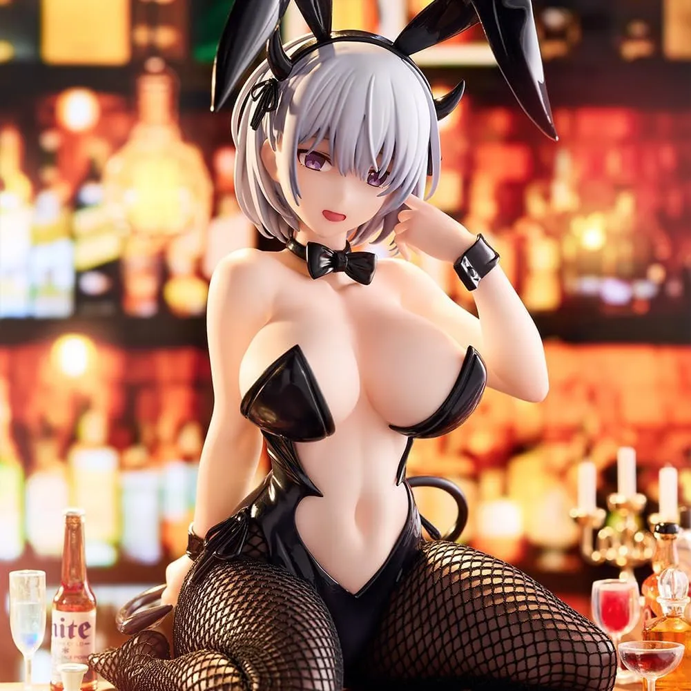 Bunny Girl NONO Figure Sitting Position Anime Girl Figure 5.9" Handmade Original Painting Action Figure Collections Desktop Decoration Ornaments