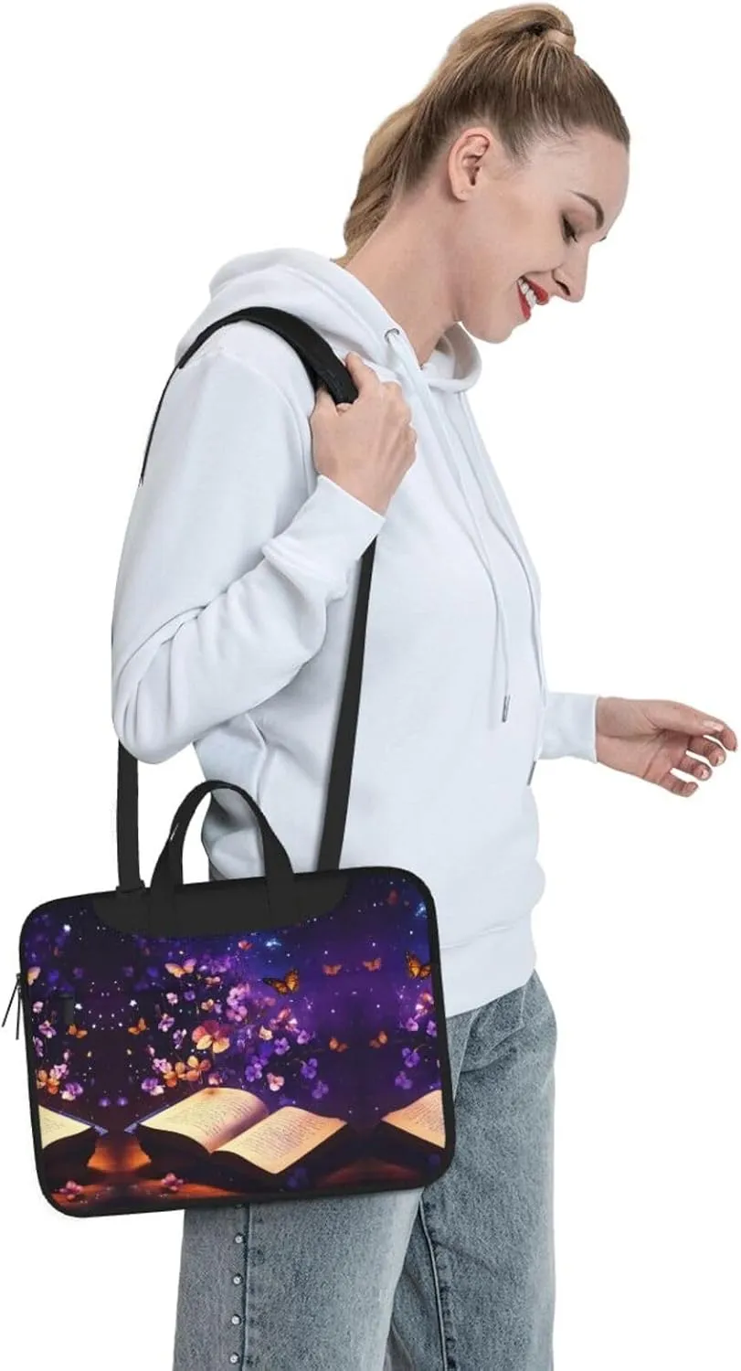 Butterfly Print Work Casual Office Laptop Shoulder Messenger Bag 13 inch 14 inch 15.6 inch