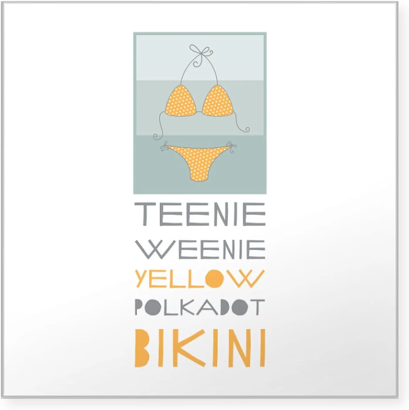 CafePress Teenie Weenie Sticker Square Bumper Sticker Car Decal