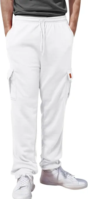 Cargo Sweatpants for Men Sports Casual Stretch Elastic Waist Drawstring Trousers Loose Fit Joggers with Pockets