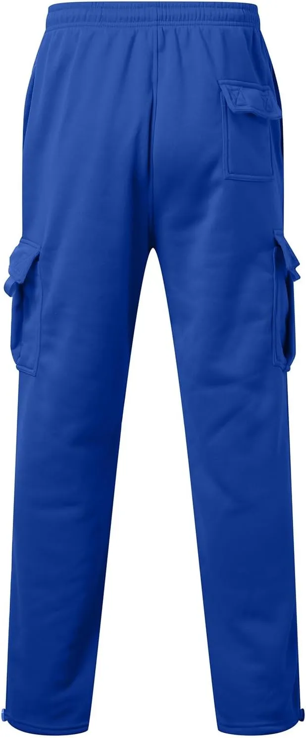 Cargo Sweatpants for Men Sports Casual Stretch Elastic Waist Drawstring Trousers Loose Fit Joggers with Pockets