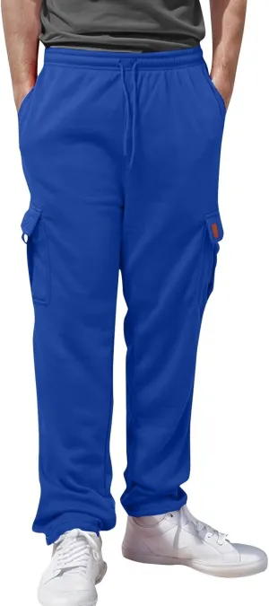 Cargo Sweatpants for Men Sports Casual Stretch Elastic Waist Drawstring Trousers Loose Fit Joggers with Pockets