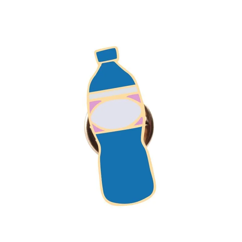Cartoon Food Enamel Pins: Egg, Hamburger, Fries, Strawberry Cake