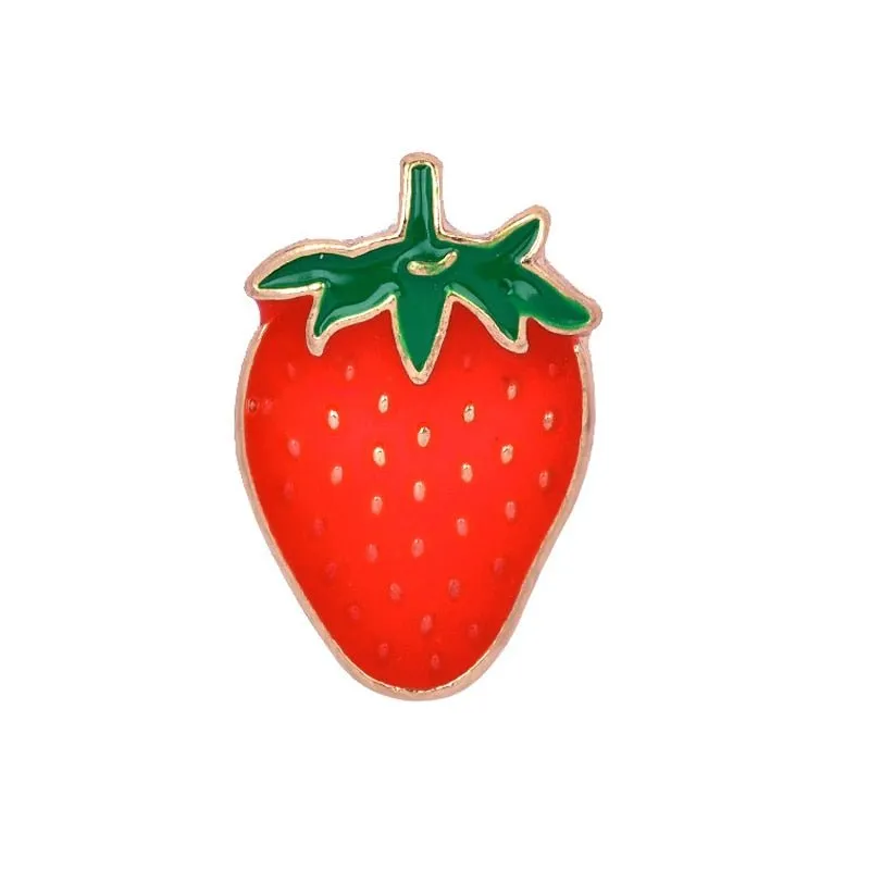 Cartoon Food Enamel Pins: Egg, Hamburger, Fries, Strawberry Cake