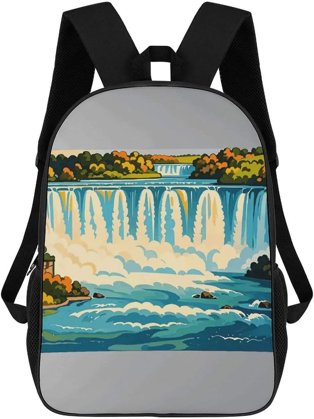 Casual Backpack for Men Women Waterproof Lightweight Daypack Travel Laptop Bag Niagara Fall Print