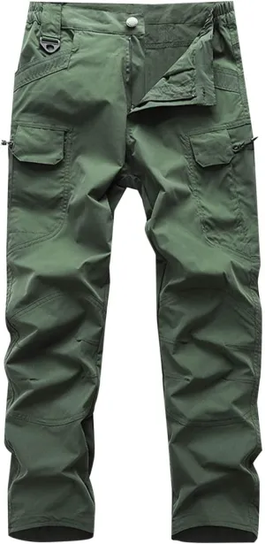 Casual Tactical Pants Mens Fashion Jogger Pants Solid Athletic Pants Classic Camping Pants Comfort Basic Pants