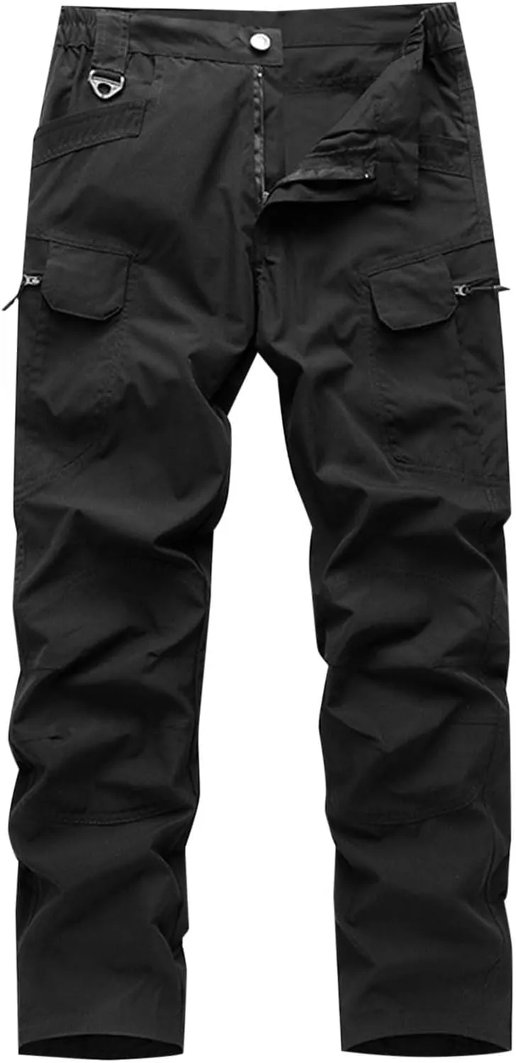 Casual Tactical Pants Mens Fashion Jogger Pants Solid Athletic Pants Classic Camping Pants Comfort Basic Pants