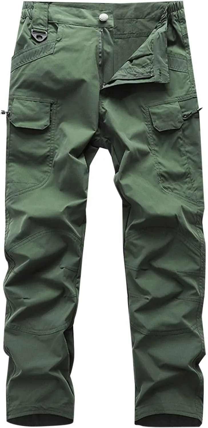 Casual Tactical Pants Mens Fashion Jogger Pants Solid Athletic Pants Classic Camping Pants Comfort Basic Pants