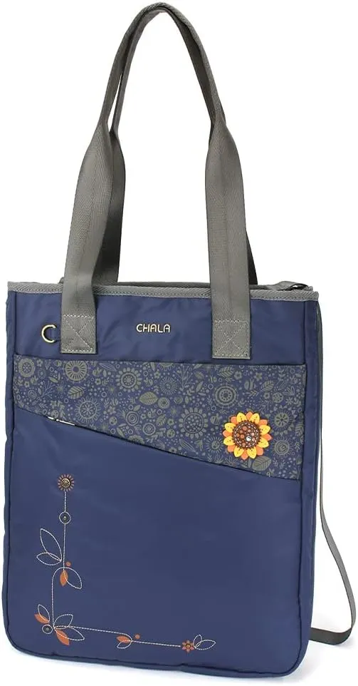CHALA CV-Venture Zip-Around Tote - RFID Protected Expandable Shoulder Purse Tote Bag with Detachable Crossbody Strap