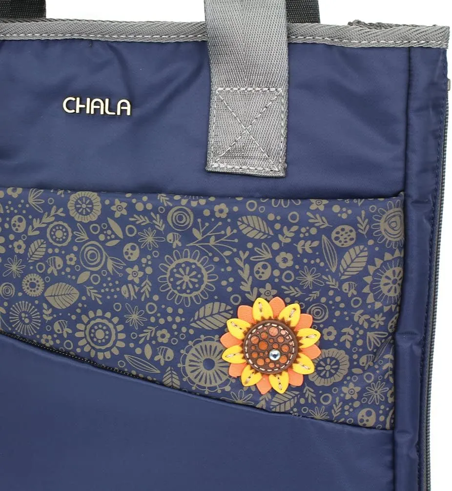 CHALA CV-Venture Zip-Around Tote - RFID Protected Expandable Shoulder Purse Tote Bag with Detachable Crossbody Strap