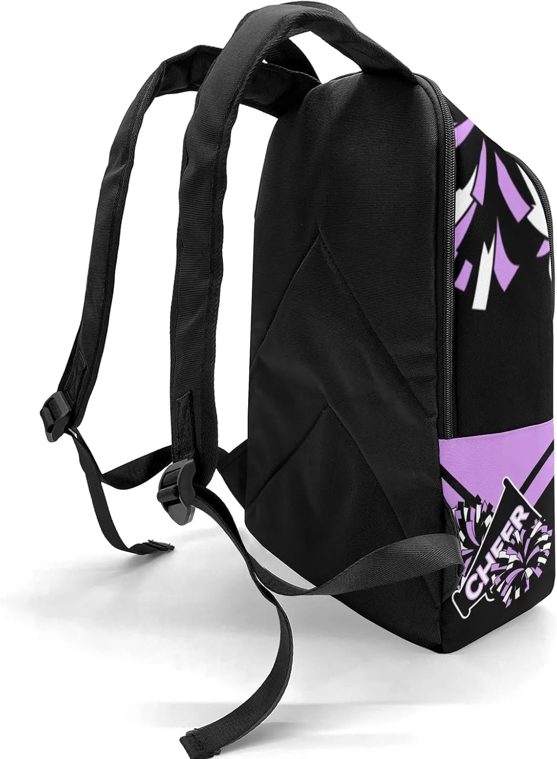 Cheerleader Purple 2 Personalized Backpack for Teen Boys Girls,Custom Travel Backpack Bookbag Casual Bag Name Gift