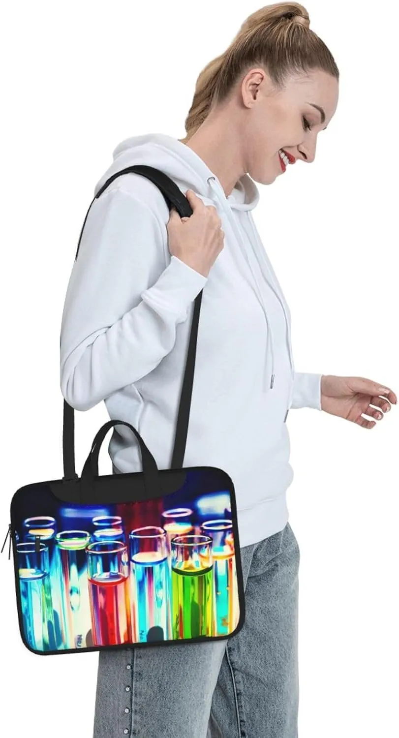 Chemistry Test Tube Print Laptop Bag,Can Use It Freely As A Shoulder Bag,Crossbody Bag,And Briefcase