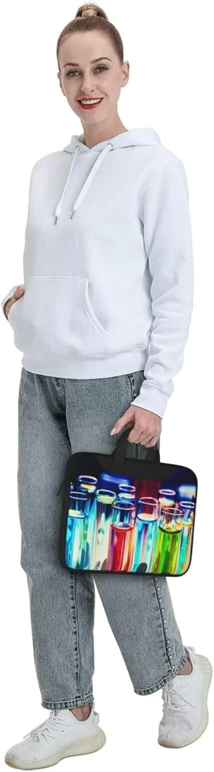 Chemistry Test Tube Print Laptop Bag,Can Use It Freely As A Shoulder Bag,Crossbody Bag,And Briefcase