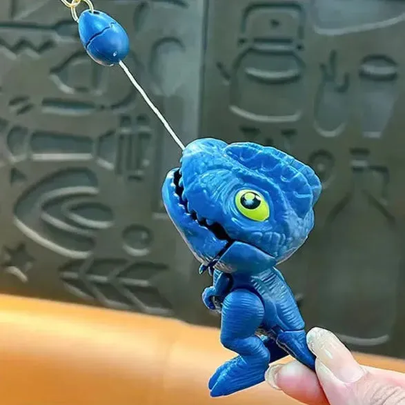 Chomp Champ Dinosaur String Keychain