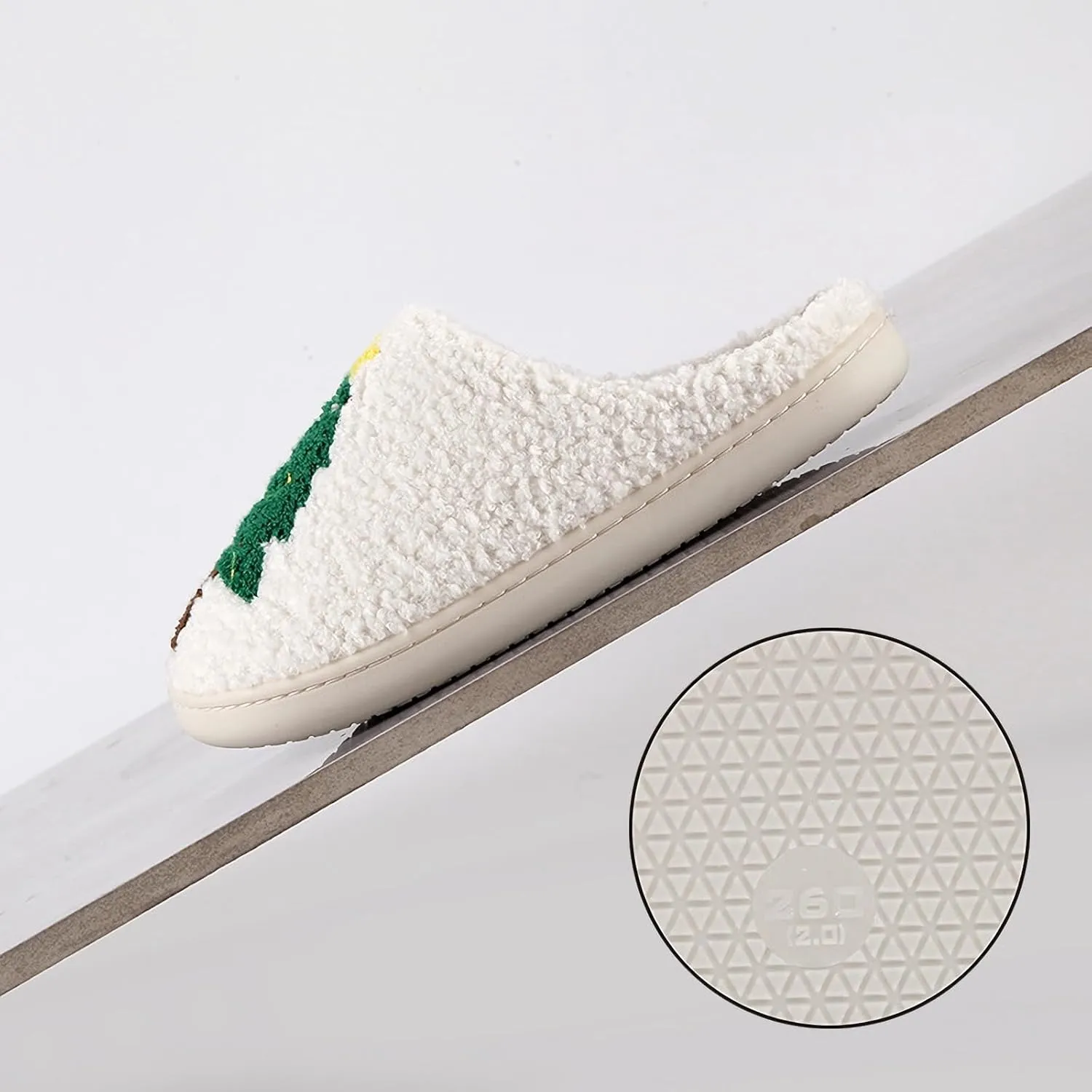 Christmas Santa Reindeer Slippers - Soft Plush Fuzzy Cozy House Slippers for Women Men Indoor Outdoor Shoes
