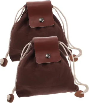 Ciieeo Hunting Foraging Bag Mushroom Foraging Bag Canvas Pouches Drawstring for Outdoor Fruit Picking and Gardening