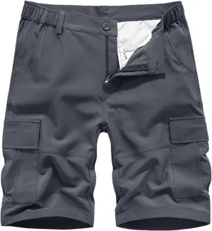 Classic Cargo Shorts for Men Big and Tall Summer Casual Elastic Waist Bermuda Shorts Vintage Sportwear Loose Shorts